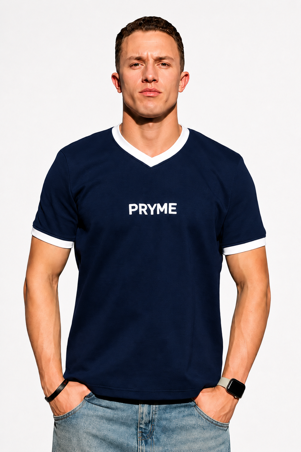 No Borders Pryme Tee – Navy Blue