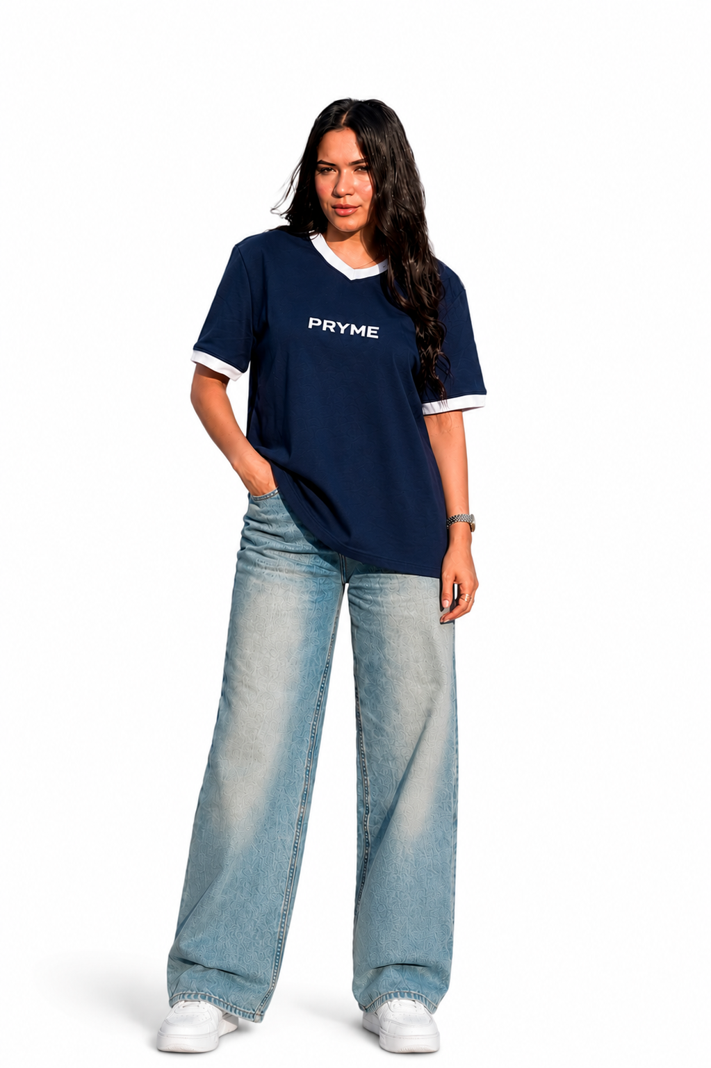 No Borders Pryme Tee – Navy Blue
